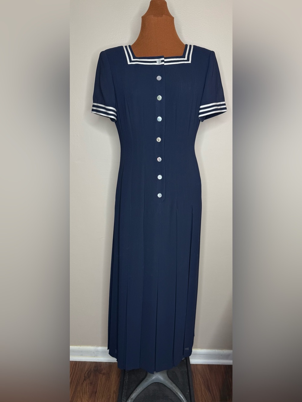 Cynthia Howie 80’s Button-Front Sailor Maxi Dress Size 6